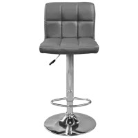 Scaun de bar Deco SB-043 Piele eco/ Metal/ Light Grey