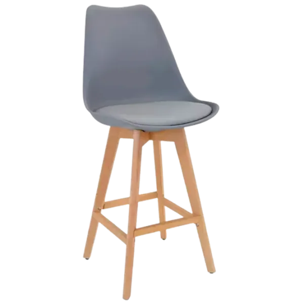 Барный стул Deco Jerry Пластик/ Дерево/ Grey photo 1
