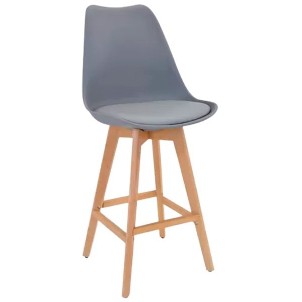 Барный стул Deco Jerry Пластик/ Дерево/ Grey photo 1
