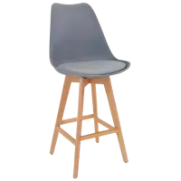 Барный стул Deco Jerry Пластик/ Дерево/ Grey