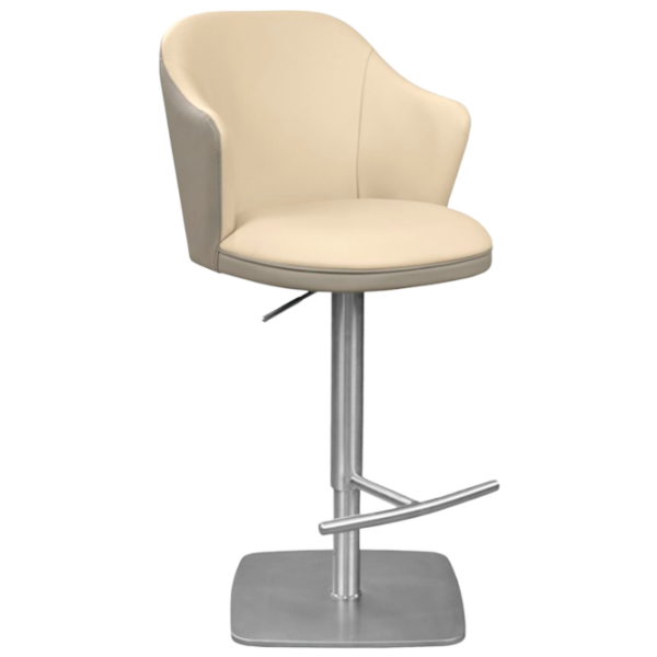 Scaun de bar Deco C118A-55 Piele eco/ Metal/ Light Grey photo 1 Scaun de bar Deco C118A-55 Piele eco/ Metal/ Light Grey photo 1