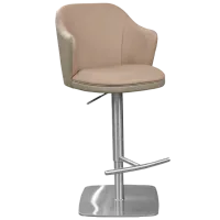 Scaun de bar Deco C118A-55 Piele eco/ Metal/ Light Grey