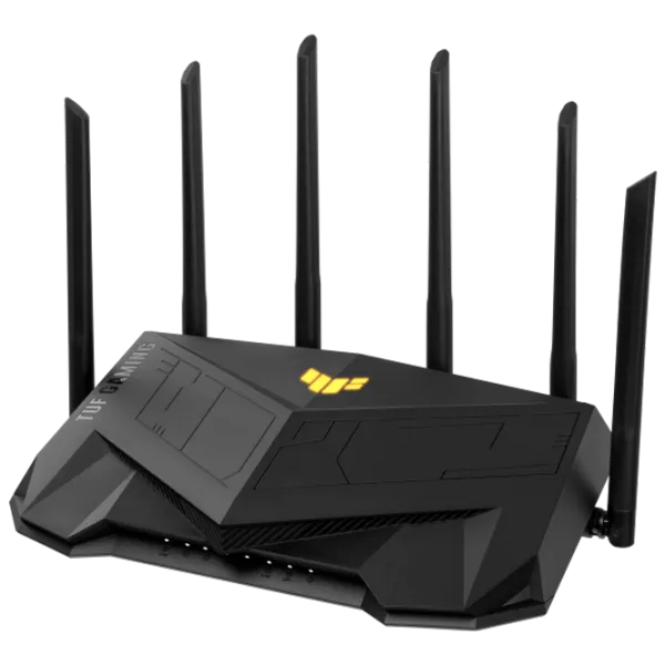 Wi-Fi Router Asus TUF-AX6000 1148 Mbit/ s/ 4804 Mbit/ s/ Black photo 1 Wi-Fi Router Asus TUF-AX6000 1148 Mbit/ s/ 4804 Mbit/ s/ Black photo 1