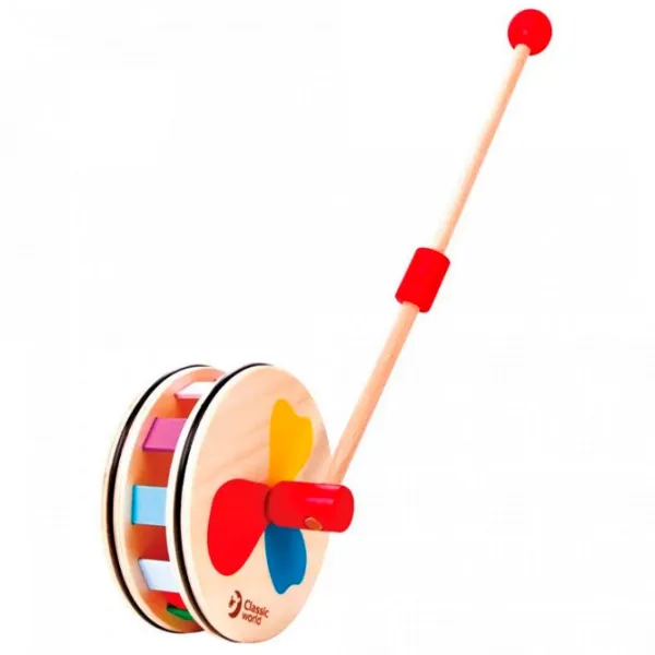 Jucărie din lemn Classic World Push Rainbow 1+/ Dezvoltare photo 1