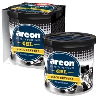 Aromatizator auto Areon Gel Can Black Crystal/ 85 ml/ în suportul pentru pahare, sub scaun