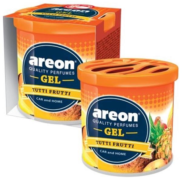 Ароматизатор для авто Areon Gel Can Blister Tutti Frutti/ 85 мл/ в подстаканник, под сиденье photo 1 Ароматизатор для авто Areon Gel Can Blister Tutti Frutti/ 85 мл/ в подстаканник, под сиденье photo 1