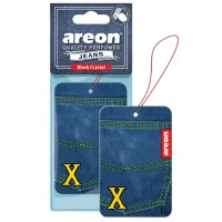 Ароматизатор для авто Areon Jeans X Black Crystal/ на зеркале