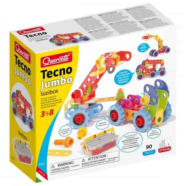 Конструктор Quercetti Jumbo Toolbox Транспорт/ Разноцветный photo 1
