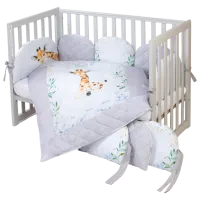 Lenjerie de pat pentru copii Veres Giraffe (2600000087612 ) Bumbac , hollofayber/ Gray White