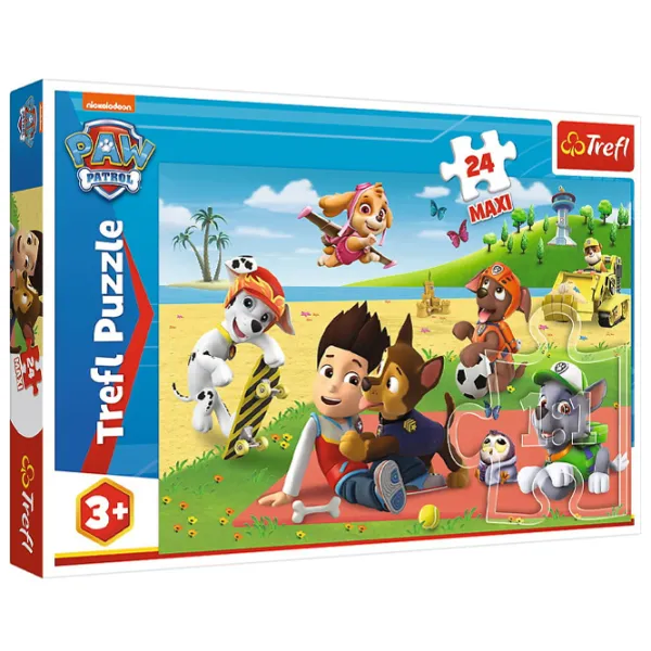 Puzzle 2D Trefl Maxi - Fun on the blanket 3+/ Numărul de piese: 24 photo 1