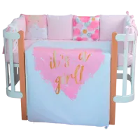 Детское постельное бельё Veres It's a girl (2600000091565) Хлопок , холлофайбер/ Белый Розовый