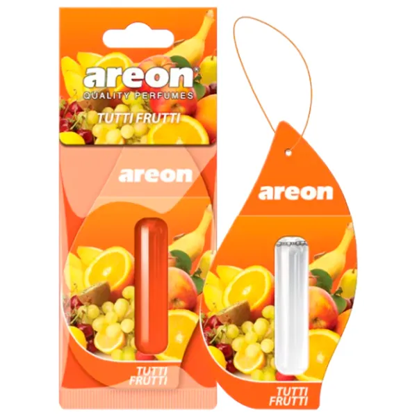 Ароматизатор для авто Areon Liquid Tutti Frutti/ 5 мл/ на зеркале photo 1 Ароматизатор для авто Areon Liquid Tutti Frutti/ 5 мл/ на зеркале photo 1