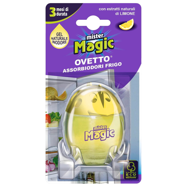 Absorbant de mirosuri pentru frigidere Mister Magic Lemon Ovetto ‎B0178HS2EI pentru absorbirea mirosurilor photo 1
