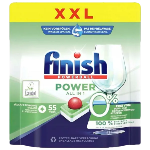 Capsule FINISH Power 0% 55 tab comprimate / pentru îndepartarea murdăriei photo 1