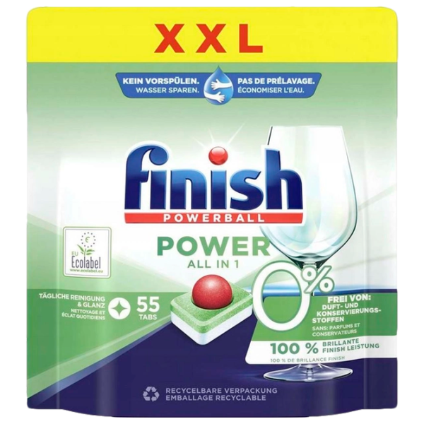 Capsule FINISH Power 0% 55 tab comprimate / pentru îndepartarea murdăriei photo 1