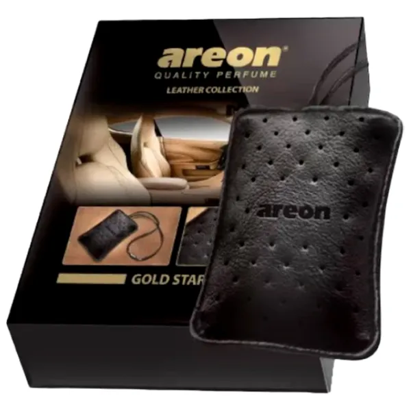 Ароматизатор для авто Areon Leather Colection Gold/ на зеркале photo 1
