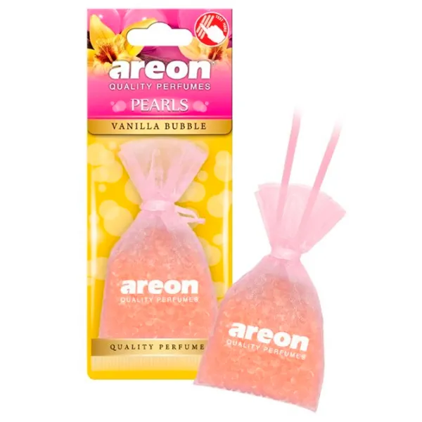 Aromatizator auto Areon Pearls Vanilla Bubble/ pe oglindă photo 1 Aromatizator auto Areon Pearls Vanilla Bubble/ pe oglindă photo 1