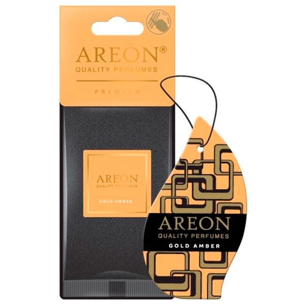 Ароматизатор для авто Areon Premium Gold Amber/ на зеркале photo 1