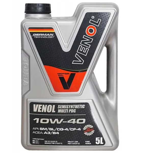 Моторное масло Venol Multi PDG 10W-40 5 л полусинтетическое photo 1