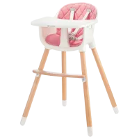 Стульчик для кормления KinderKraft Sienna (5282355) Трансформер/ 6 месяцев/ Розовый