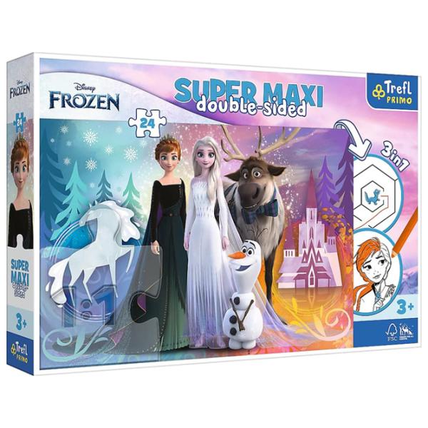 Пазл 2D Trefl 3in1 Super Maxi Frozen Frozen Land 3+/ Количество деталей: 24 photo 1 Пазл 2D Trefl 3in1 Super Maxi Frozen Frozen Land 3+/ Количество деталей: 24 photo 1