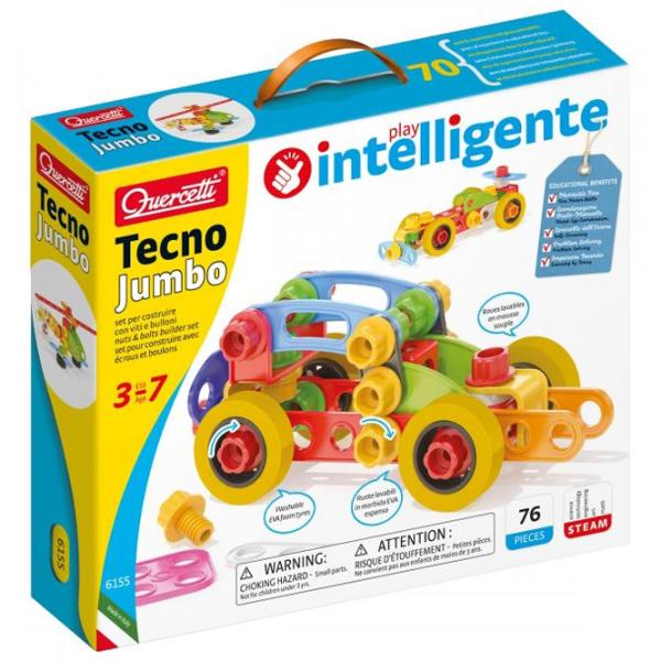Конструктор Quercetti Tecno Jumbo Транспорт/ Разноцветный photo 1