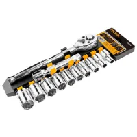 Set chei tubulare cu clichet Tolsen 15392 Cantitatea în set: 14 buc.