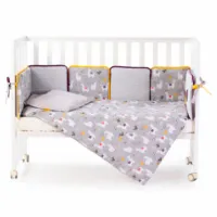 Детское постельное бельё Veres Lama (2600000075916 ) Хлопок , холлофайбер/ Серый Белый