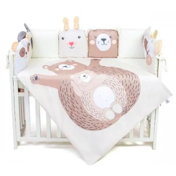 Lenjerie de pat pentru copii Veres Zoo (216.23) (2600000091558 ) Bumbac , hollofayber/ Beige Brown photo 1