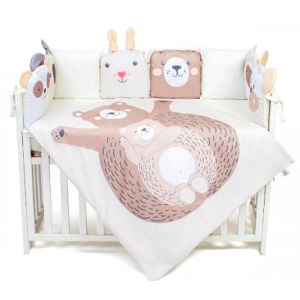 Lenjerie de pat pentru copii Veres Zoo (216.23) (2600000091558 ) Bumbac , hollofayber/ Beige Brown photo 1