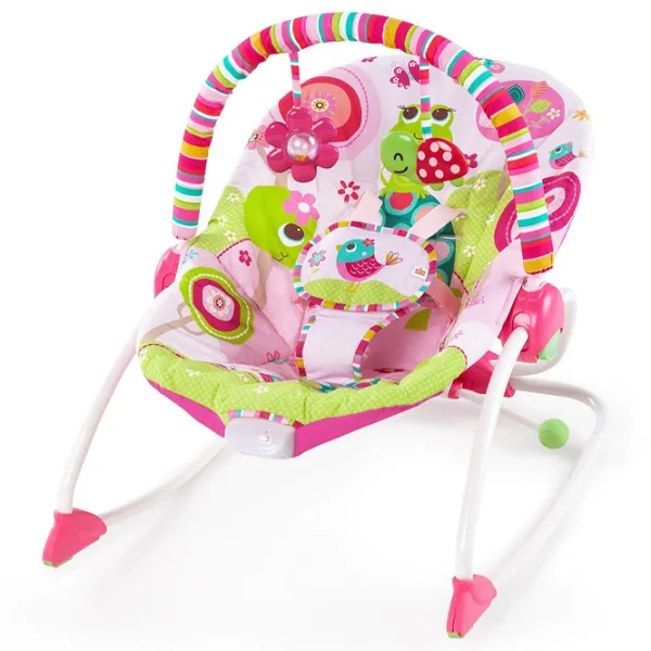 Leagăn pentru bebeluși Bright Starts Raspberry Garden (485-1) 18 kg/ Pink photo 1