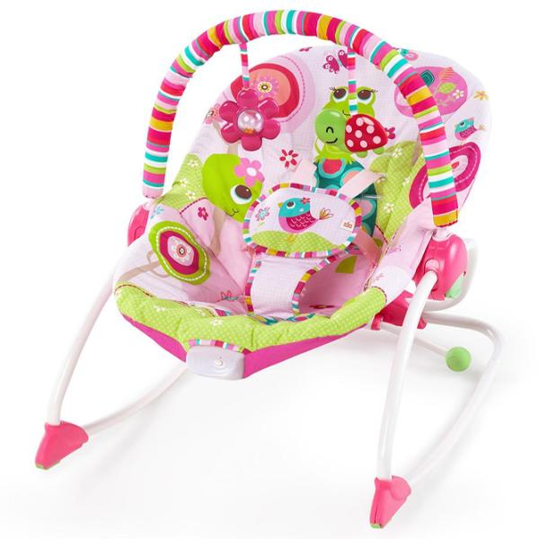 Leagăn pentru bebeluși Bright Starts Raspberry Garden (485-1) 18 kg/ Pink photo 1