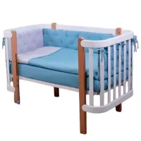 Детское постельное бельё Veres Point blue (2600000094313 ) Хлопок, холлофайбер, велюр/ Синий Белый