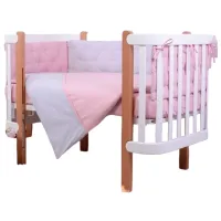 Lenjerie de pat pentru copii Veres Point blue (2600000094306 ) Bumbac, hollofayber, velur/ Pink White