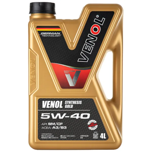 Ulei de motor Venol 5W-40 Synthesis Gold Active HC-EC 5W-40 4 l sintetic photo 1