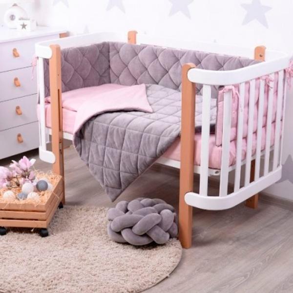 Детское постельное бельё Veres Velour Taupe-Rose (2600000094276 ) Хлопок, холлофайбер, велюр/ Пурпурный Розовый photo 1 Детское постельное бельё Veres Velour Taupe-Rose (2600000094276 ) Хлопок, холлофайбер, велюр/ Пурпурный Розовый photo 1