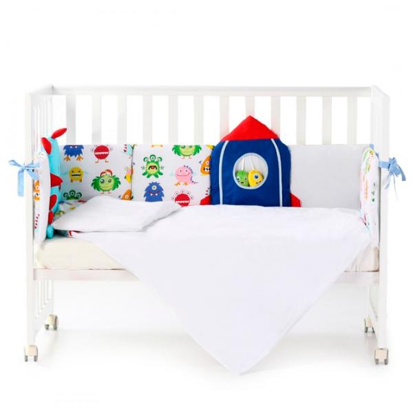 Lenjerie de pat pentru copii Veres Pretty Aliens (2600000081450 ) Bumbac/ White Multicolor photo 1 Lenjerie de pat pentru copii Veres Pretty Aliens (2600000081450 ) Bumbac/ White Multicolor photo 1