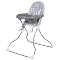 Стульчик для кормления Polini Kids 152 (0002218-16) Классический/ 6 месяцев / Серый 