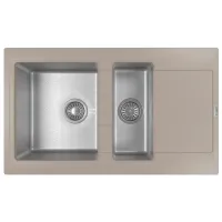 Кухонная мойка Florentina Combi 860 K 86 x 51 / Искусственный камень / Серый