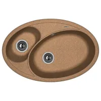 Кухонная мойка Florentina Selena 780 78 x 51 / Искусственный камень / Коричневый