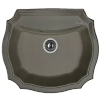 Кухонная мойка Florentina Emiliya 640 64 x 55 / Искусственный камень / Черный