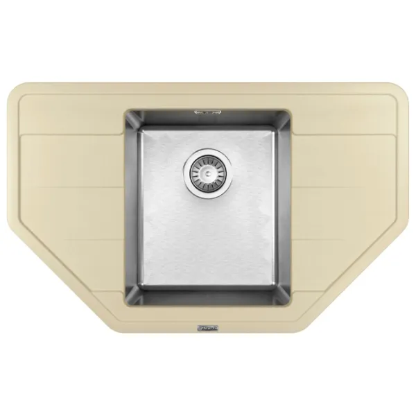 Кухонная мойка Florentina Combi 800C 80 x 50 / Искусственный камень / Шампанское photo 1