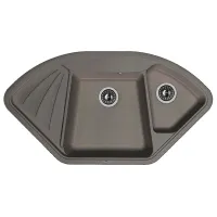 Chiuvetă Florentina Capri 106 x 57 / Piatră artificială / Black