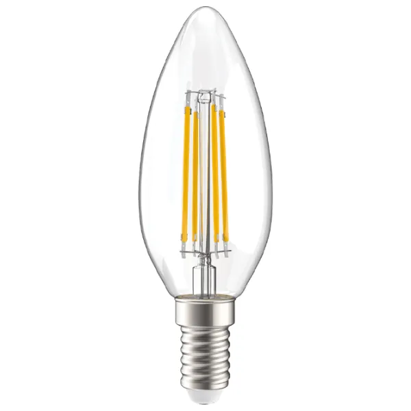 Bec LED cu filament IEK C35 LLF-C35-7-230-30-E14-CL E14/ 7 W/ 2700 K/ 840lm/ Yellow photo 1