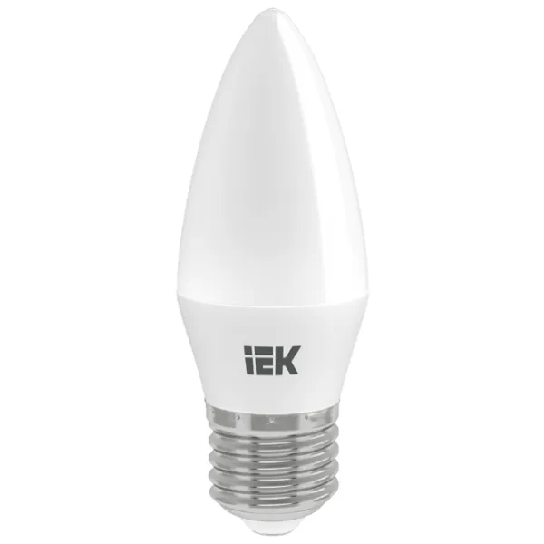 Bec LED IEK C35 LLE-C35-7-230-30-E27 E27/ 7 W/ 3300 K/ 630lm/ Yellow photo 1 Bec LED IEK C35 LLE-C35-7-230-30-E27 E27/ 7 W/ 3300 K/ 630lm/ Yellow photo 1