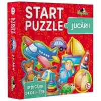 Пазл 2D Noriel Start Puzzle 4in1 – Jucarii 3+/ Количество деталей: 24