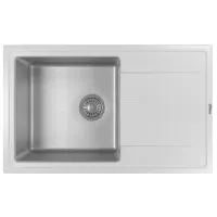 Chiuvetă Florentina Combi 780 78 x 48 / Piatră artificială, inox / Jasmin