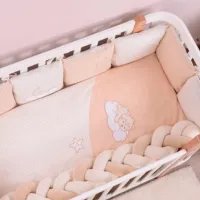 Lenjerie de pat pentru copii Veres Sleepyhead (2600000099615 ) Bumbac, hollofayber, softfiber/ Beige White