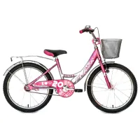 Велосипед Fulger Panda 20" 11.6" Сталь/ Розовый Серебристый