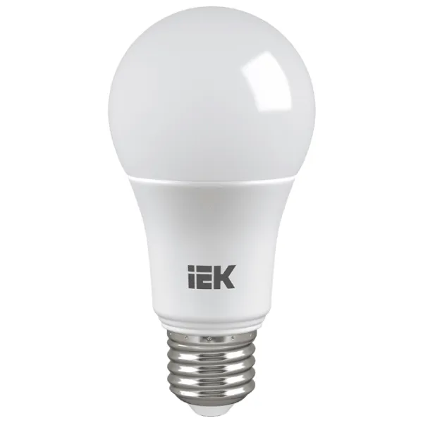 Лампочка светодиодная IEK A60 LLE-A60-11-230-65-E27 E27/ 11 Вт/ 6500 К/ 990лм/ White photo 1 Лампочка светодиодная IEK A60 LLE-A60-11-230-65-E27 E27/ 11 Вт/ 6500 К/ 990лм/ White photo 1